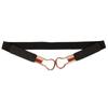 Lady Faux Leather Belt Fashion Casual Double Loop Buckle Belt
