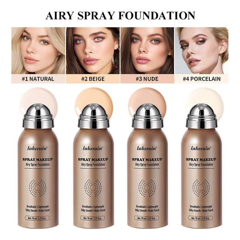 Airbrush Silky Mist Spray Foundation | Flawless Setting Spray Foundation for Mature Skin | Lightweight Long-Wearing Airbrush Makeup