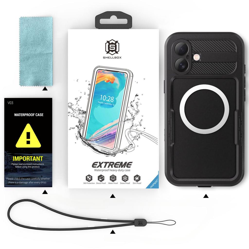 Applicable To Apple 16promax Mobile Phone Case, All-inclusive Anti-drop 16pro Waterproof Case, Apple Military Protective Case 16.