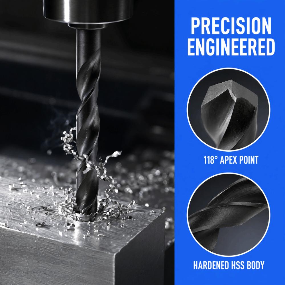 Nitriding Black Reduced Shank Drill Bit High Speed Steel Twist Drill Bit Machine Drill  Wood