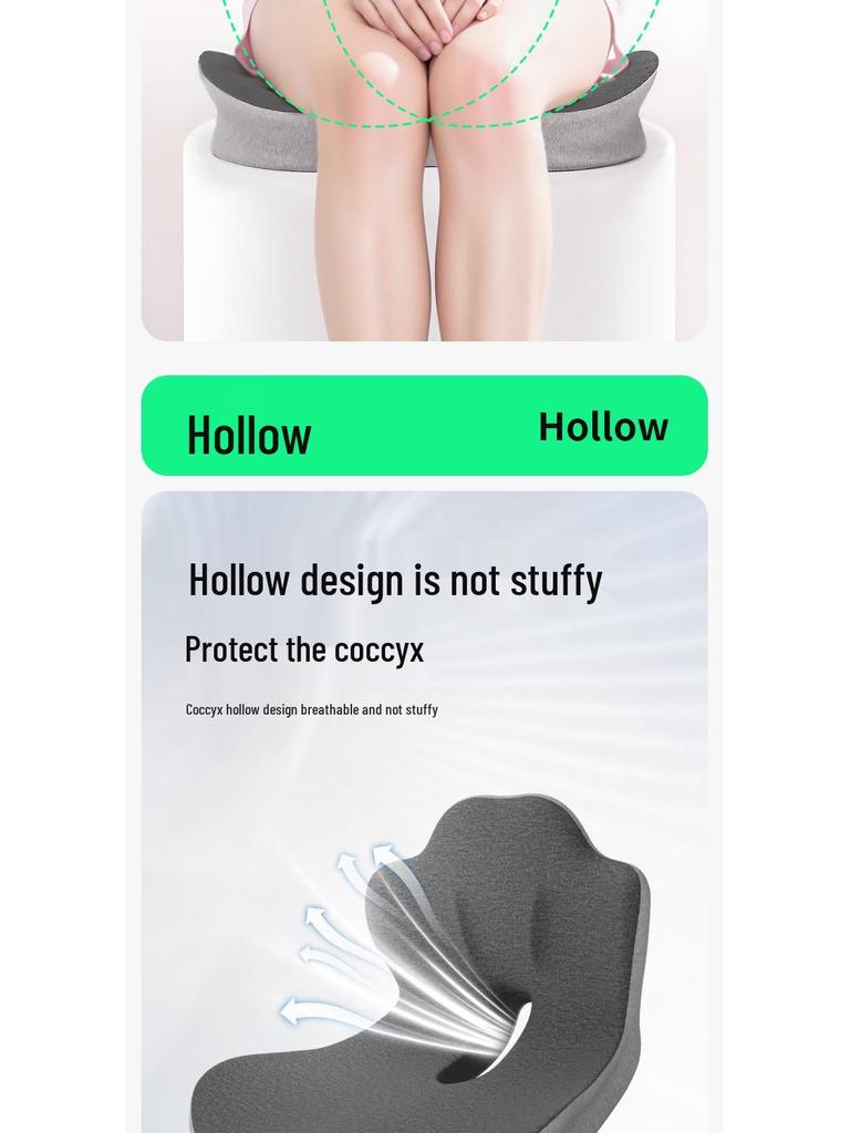 Ergonomic Integrated Seat & Backrest Cushion for Office, Student, and Car Support