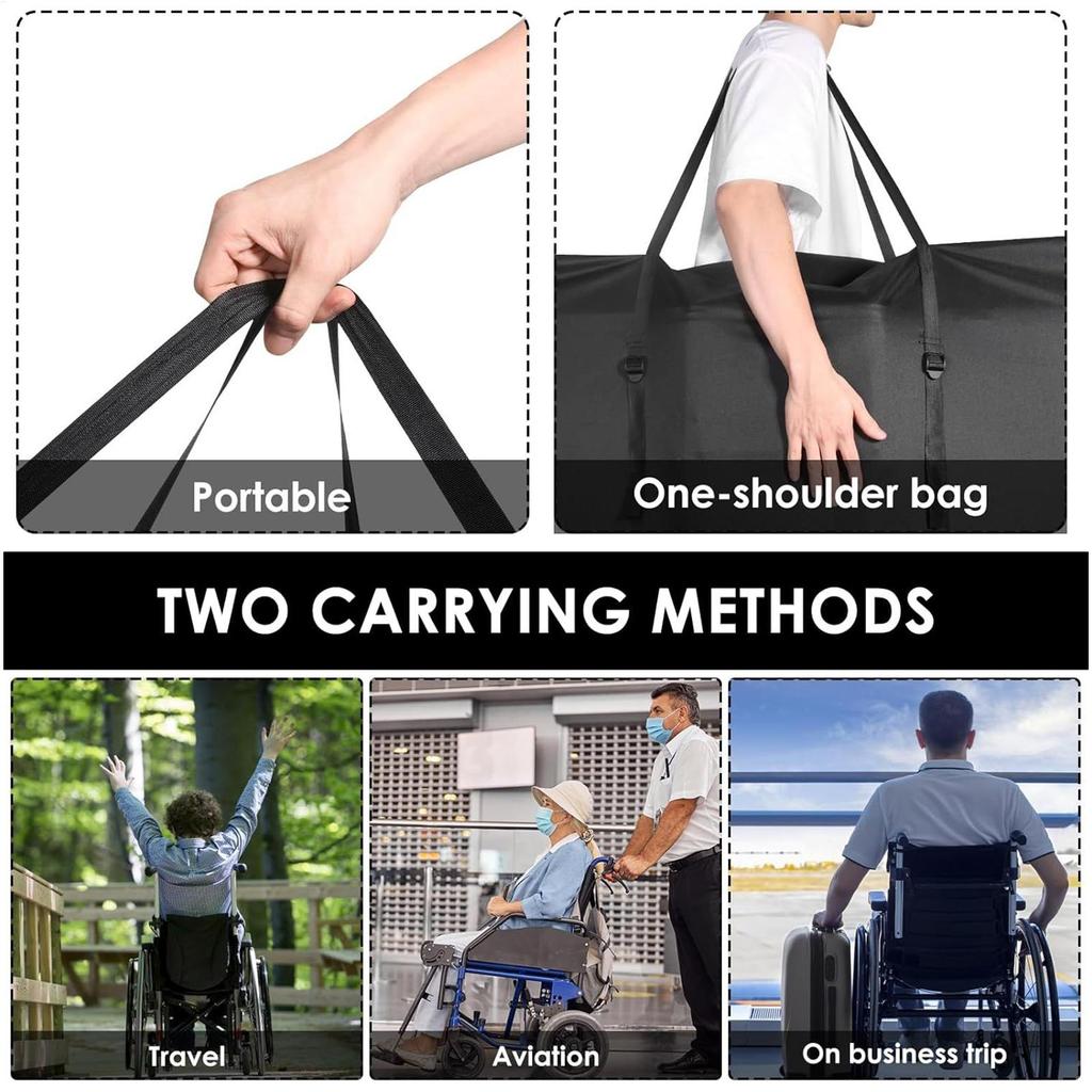 Folding Walker Carry Bag Waterproof Foldable Chair Cover Anti-Wear Wheelchair Carrier Bag For Tailgating RV Patio Festival
