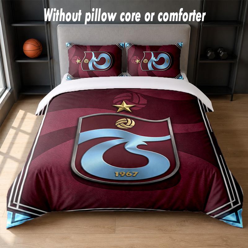 Trabzonspor FC Design Bed Bedding Set 1 Duvet Cover + 2 Pillowcases Soft Breathable Household Bed Linens