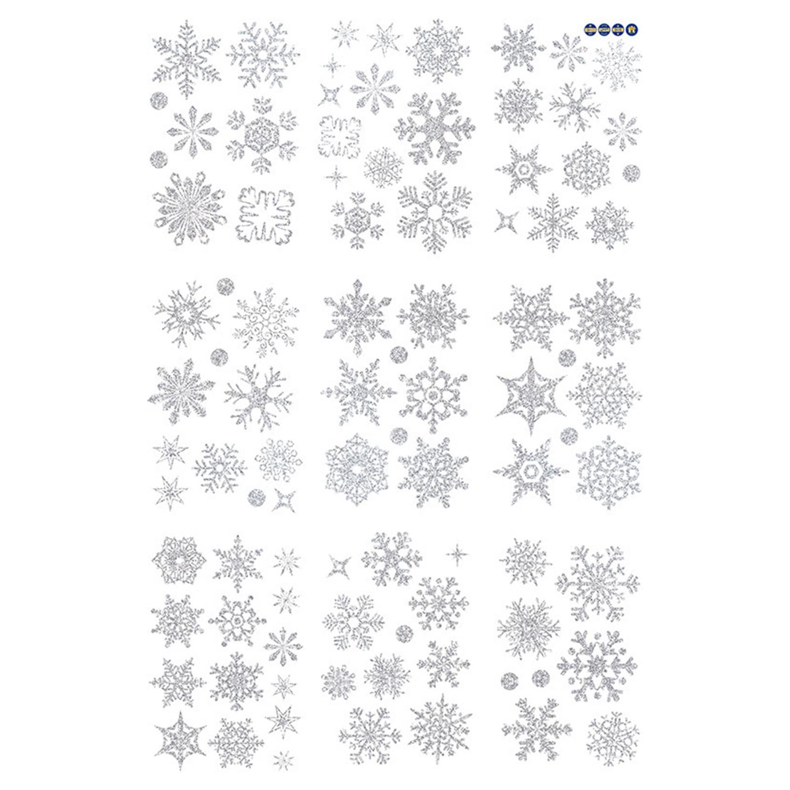 

Single Side Sticker Gold Powder Snowflake Snowflake Window Sticker Wall Sticker