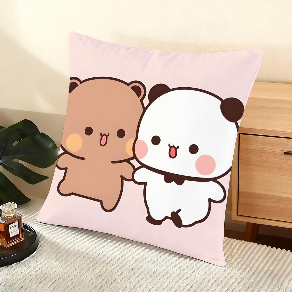 Bubu And Dudu Cushion Cover Soft Short Plush Pillow Cover Smooth Cozy Texture Aesthetic Cushion Case Home Decor