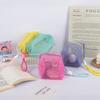 Portable Dopamine Color Cosmetic Bag Large Capacity With Zipper Makeup Pouch Lightweight Mesh Coin Purse Multi-Purpose Use