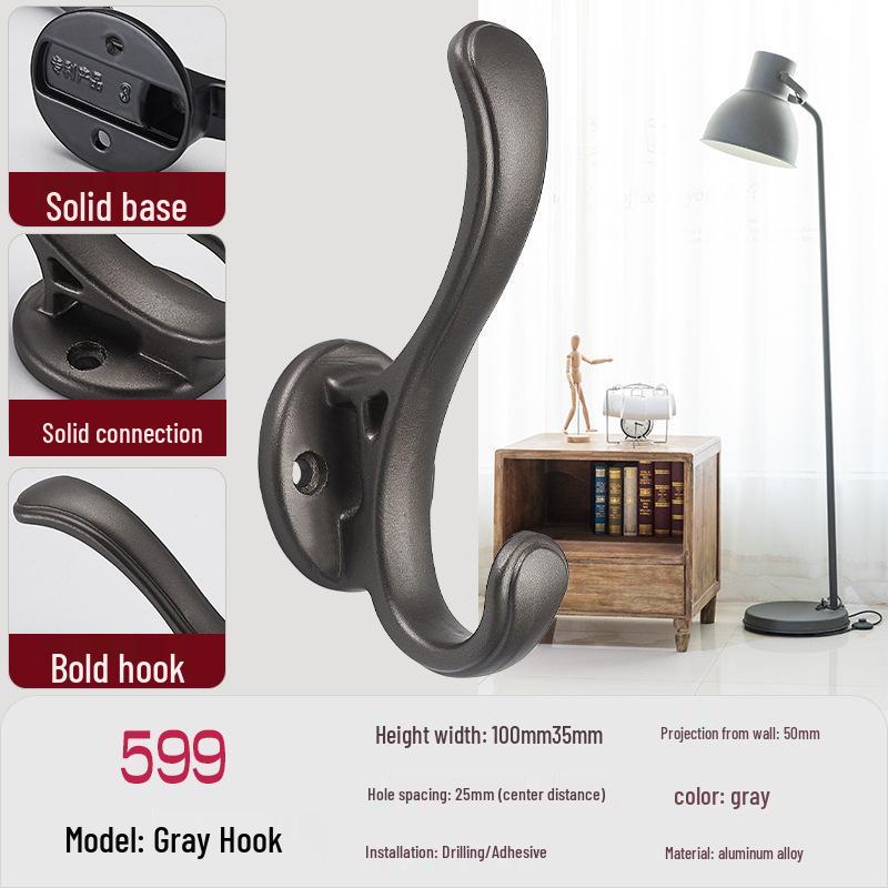 Wall Mounted No-Drill Coat and Hat Hook for Shoe Cabinet, Wardrobe, and Entryway