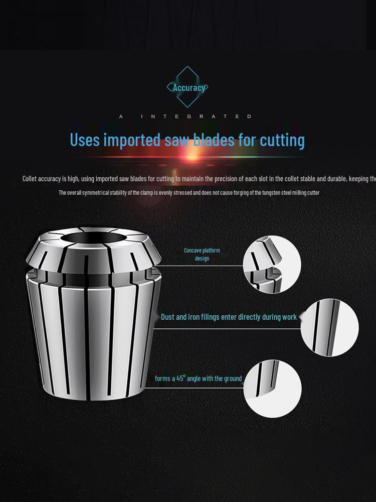High Precision CNC ER8 & ER16 Collet Engraving/Machining Tool Holder