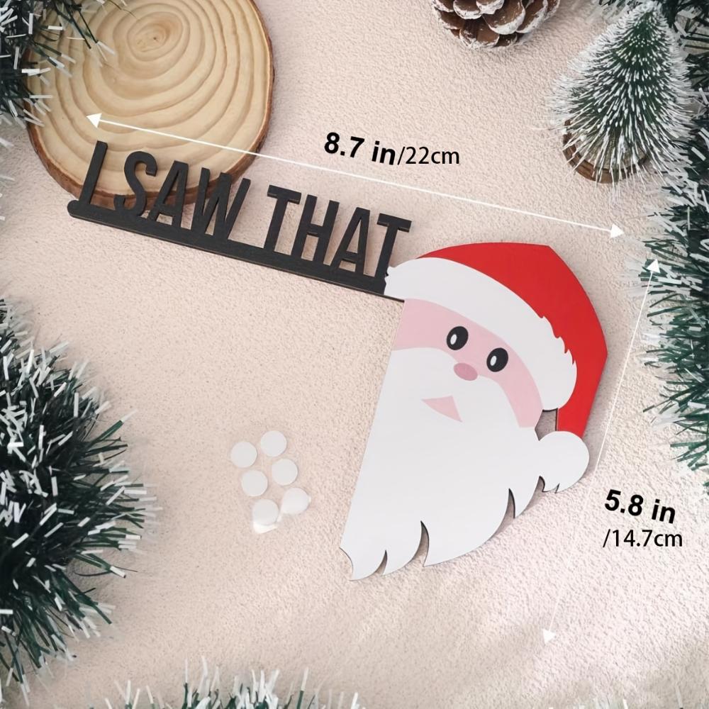 

ПРАЗДНИЧНОЕ РОЖДЕСТВЕНСКОЕ УКРАШЕНИЕ ДВЕРНЫХ КОРОБОК: Дед Мороз говорит: «Я тебя вижу». Легко устанавливается — подходит для дома, кухни и т. д. белый