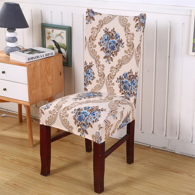 1Pc Elastic Dining Chair Cover Geometric Slipcovers Chair Case Stretch Seat Cover For Wedding El Banquet Living Room