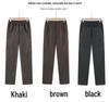 High Waist Plus Velvet Pants - Autumn/Winter Loose Fit for Mid-aged & Elderly Women