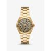 Lennox Animal Pavé Gold-Tone Watch MK7500