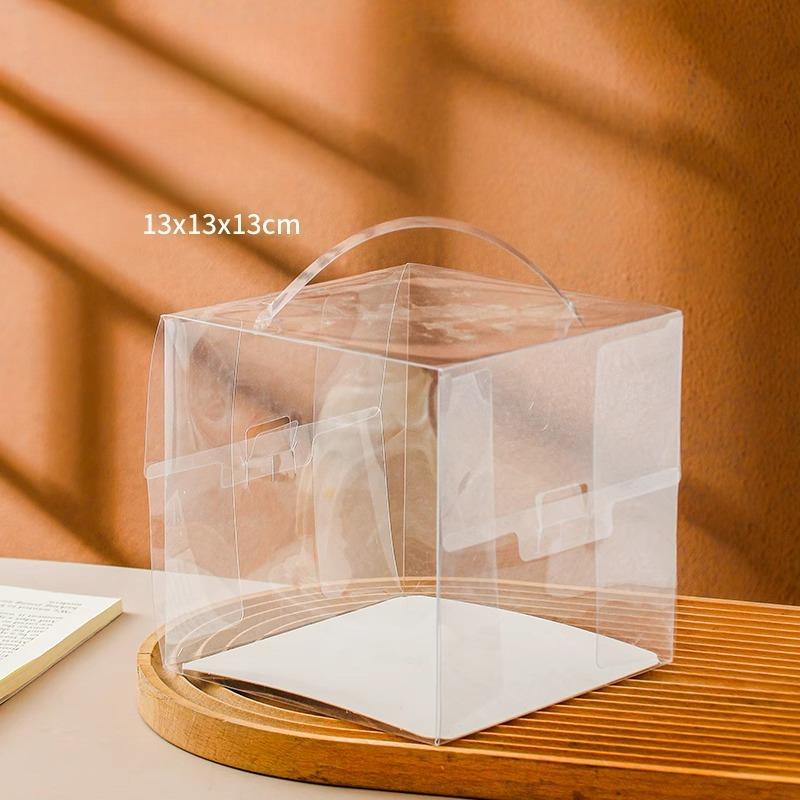 Hochtransparente integrierte Hand-Kuchenbox, Mehrere Spezifikationen optional, Puffpapier-Muffin-Verpackungsbox, Ausgebackene Dessert-Präsentations-Geschenkbox