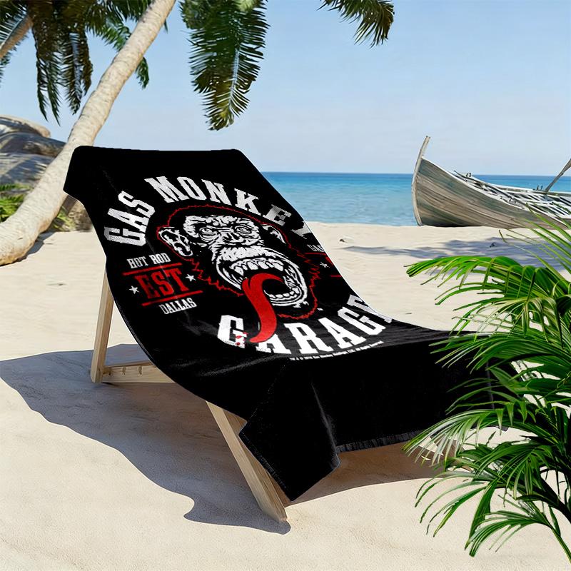 Gas Monkey Garage 2D Flat Print Beach Towel, Large Soft Quick Dry Towel for Beach Camping SwimmingDSTJ0925228