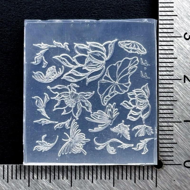 Flexible Silicone Crafting Mould With 3D Embossed Pattern For Nail Art Accessories And Resin Jewelry