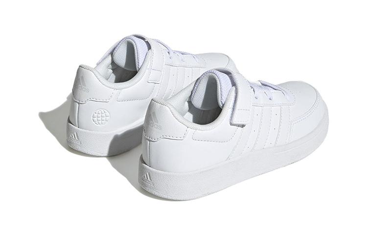 adidas Neo Breaknet Synthetic Leather Low Top Skateboard Shoes White Children Aged 3 7 Years Old HP8969