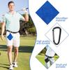Square Microfiber Golf Ball Cleaning Towel with Carabiner Hook Water Absorption Cleaner Golf Club for Head Wipe Cloth Clean