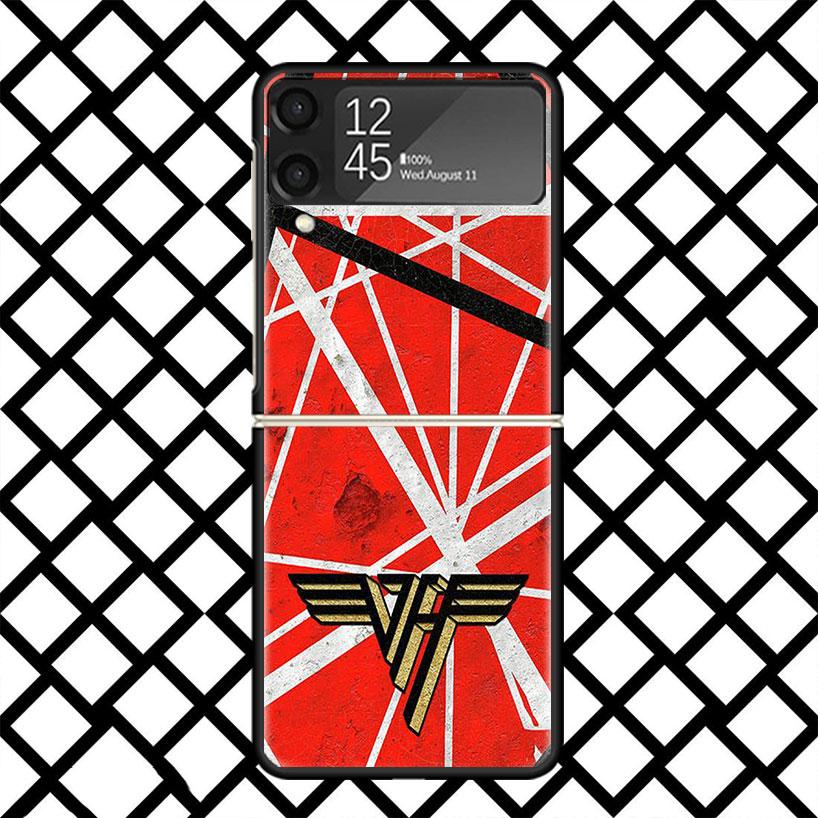 Eddie Van Halen Graphic Guitar Phone Case For Samsung Z Flip 7 6 5 4 3 Galaxy ZFLIP7 ZFlip6 5G Flip5 Flip4 Flip3 5g Black Hard C