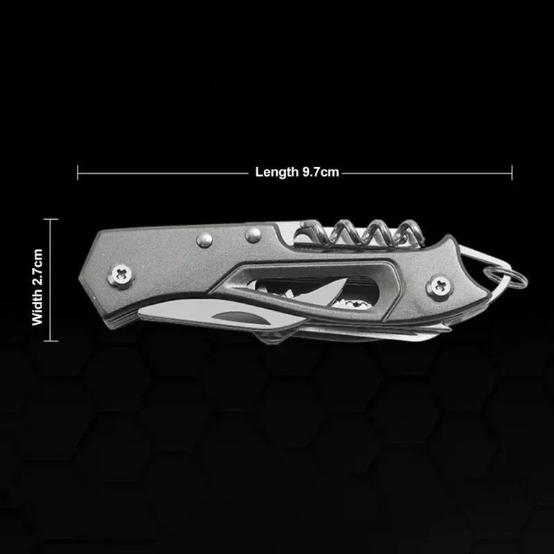 1PC Multi-Functional Pocket Knife,Outdoor Camp Multi-Tool,Bottle Opener,Portable Folding Knife Scissor Saw Military Pocket Knife
