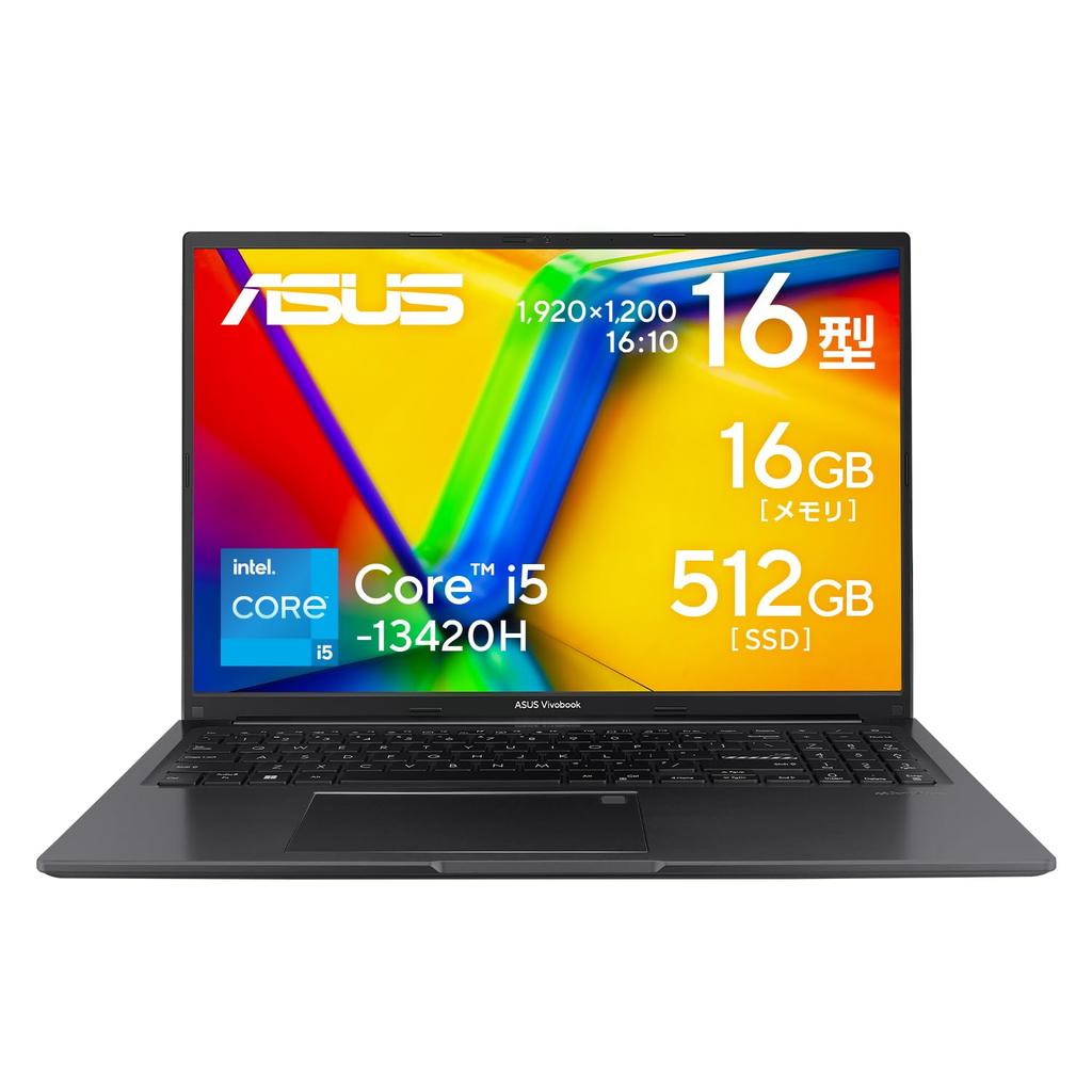 ASUS Vivobook 16 X1605VA Intel Core I5 16GB 512GB Windows Battery Fingerprint Indie Laptop, 16-inch, 13420H, Memory, SSD, 11, 7.9-Hour Life, Type-C