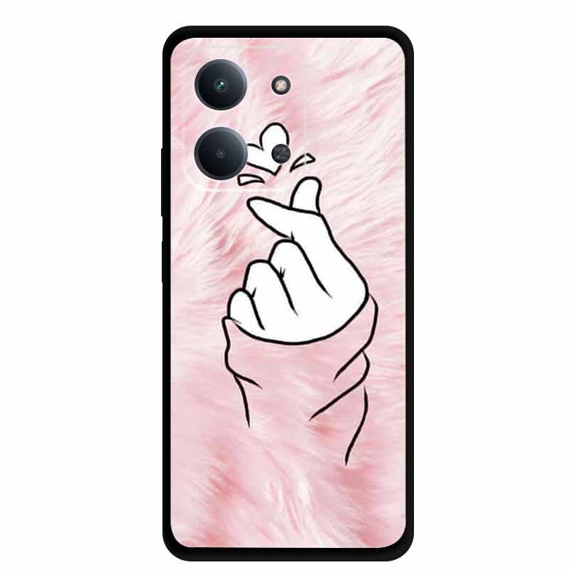 Case For Xiaomi Redmi 15C 5G European Colorful Flower Black Soft Silicone TPU Phone Case For Redmi 15C 4G Shell ProtectionBumper