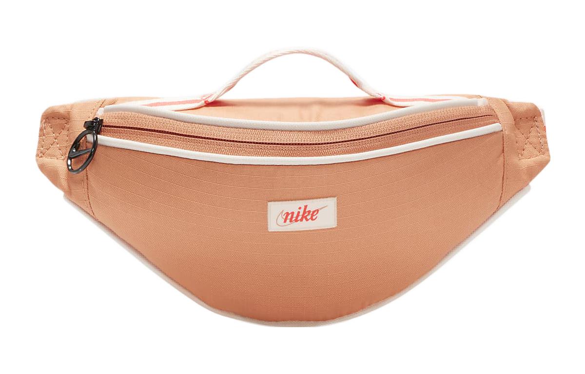 

Nike Heritage Athleisure Fabric One Shoulder Crossbody Fanny Pack Regular Unisex DR6266-225 Amber Brown/Amber Brown/Bright Dark Red