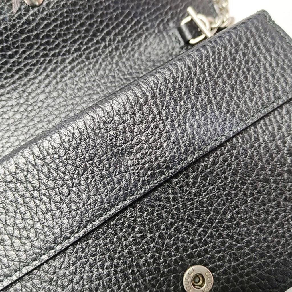 [Pre-Owned] Dionysus Tiger Head Buckle Chain Shoulder Leather Crossbody Bag Mini - Excellent #TMDRFS