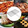 M/L Barbecue Grilling Basket Grill BBQ Net Steak Meat Fish Net Vegetable Silver Iron Mesh Clamp Barbecue Grilling Basket Grill