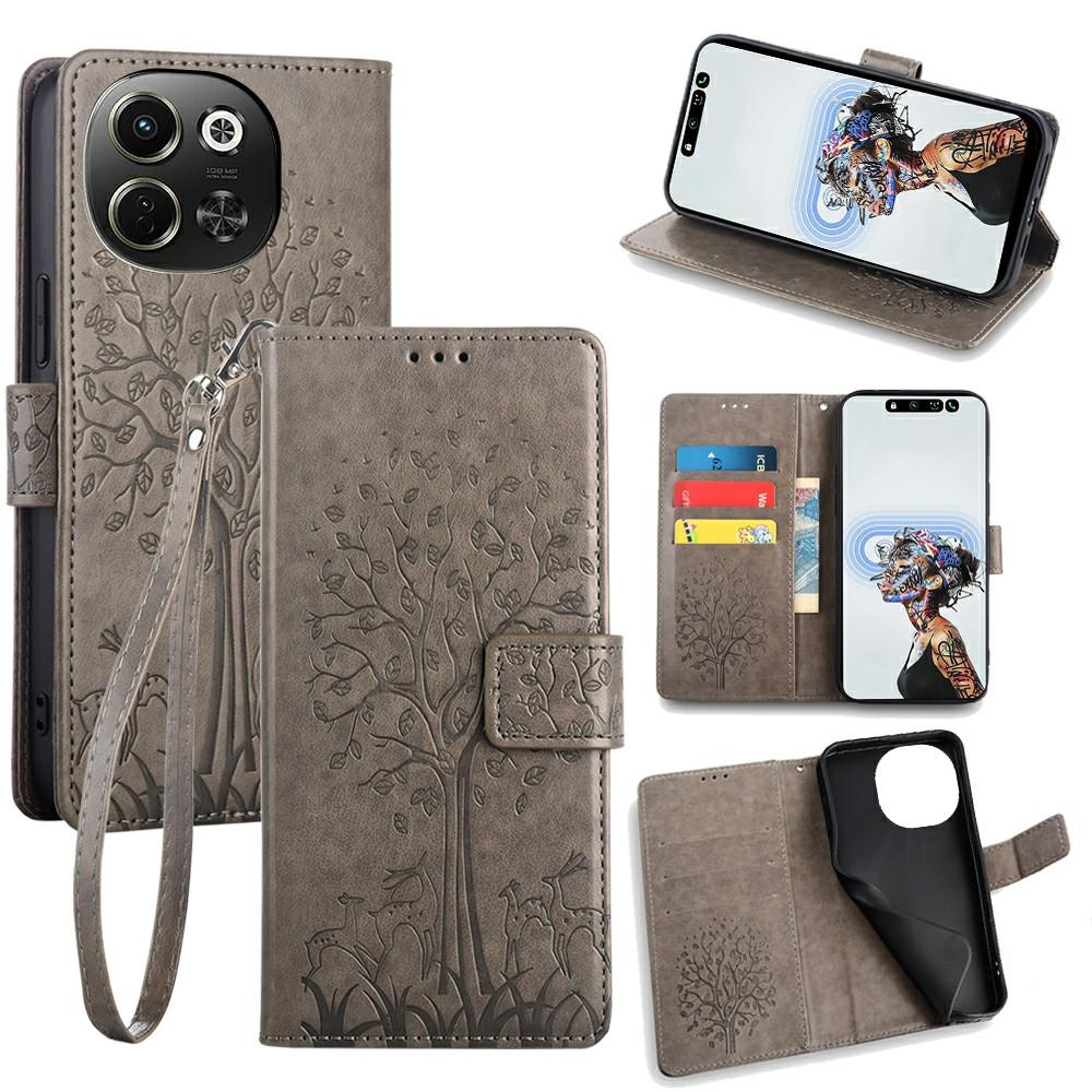 For TECNO Pova 6 Neo 5G/Spark 30 5G Case PU Leather Wallet Phone Cover Tree Deer Imprinted