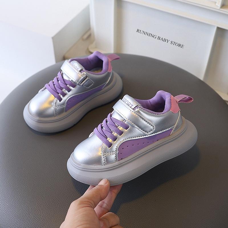 

Flat Sports Shoes New Fashion Soft Soled PU Leather Casual Boy Girl Shoes Outside Sneaker Non-slip Everyday Footwear I10262 21