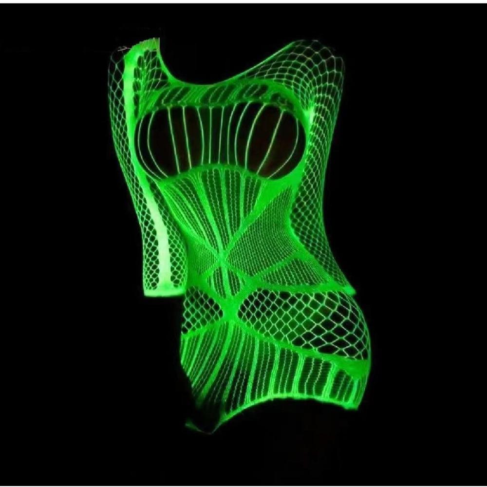 Luminous Fishing Net Stockings Sexy Hollow Out Bar Base Layer Tights Glowing Night Stockings Cool Sexy Fishnet Tights
