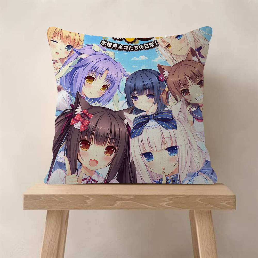 Anime Nekopara Pillow Anime Pillow Sofa Bed Head Pillow Cover Cushion Cover Fashion