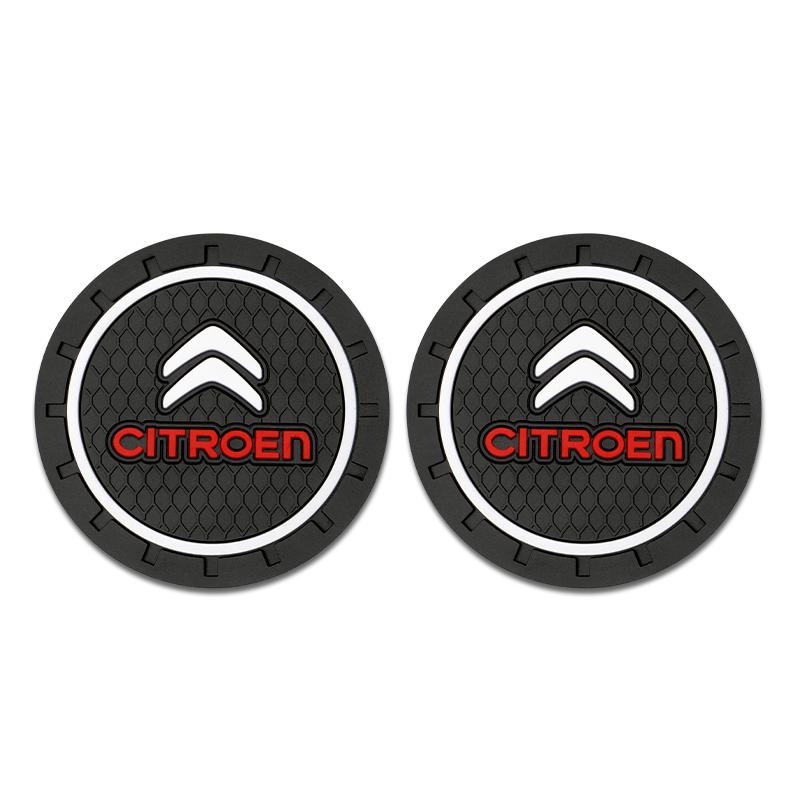 Car Coaster Water Cup Bottle Holder Anti-slip Pad Mat For Citroen C3 C5 AIRCROSS C5X C4 Cactus e-C4 X e-C3 Berlingo C-Elysee C1