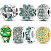 Original Copper Charms Bead Cz Zircon Green Frog Clover Tree Of Life Pendant Gift Fit Bracelet Jewelry Diy Marking