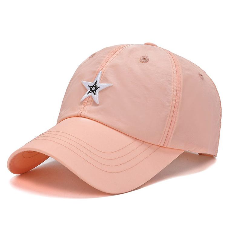 High Quality Customized Breathable Soft Cotton Sporty Hat 3D Star Embroidery Puff Printing Logo Adjustable Baseball Cap