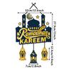 Eid al-Fitr Dekor Přívěsky na dveře Papír Měsíc Hrad Znamení Závěsný Ornament Ramadán Kareem Party Eid Mubarak 2025 Dárková dekorace