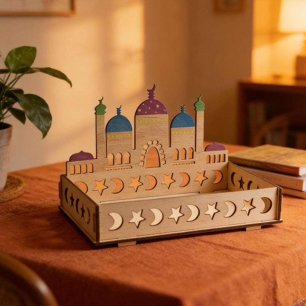 Eid Mubarak Dessert Tray Ramadan Decorative for