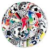 Waterproof Football Sports Card Stickers: 50-Pack for Luggage, Scooters, Laptops & Helmets
