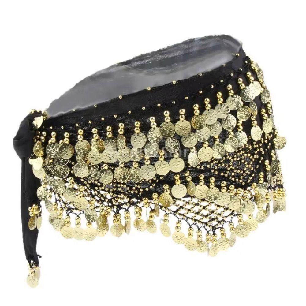Creative Belly Dance Waist Chain Glitter Sequins Bellydance Coins Belt  Dance Costume