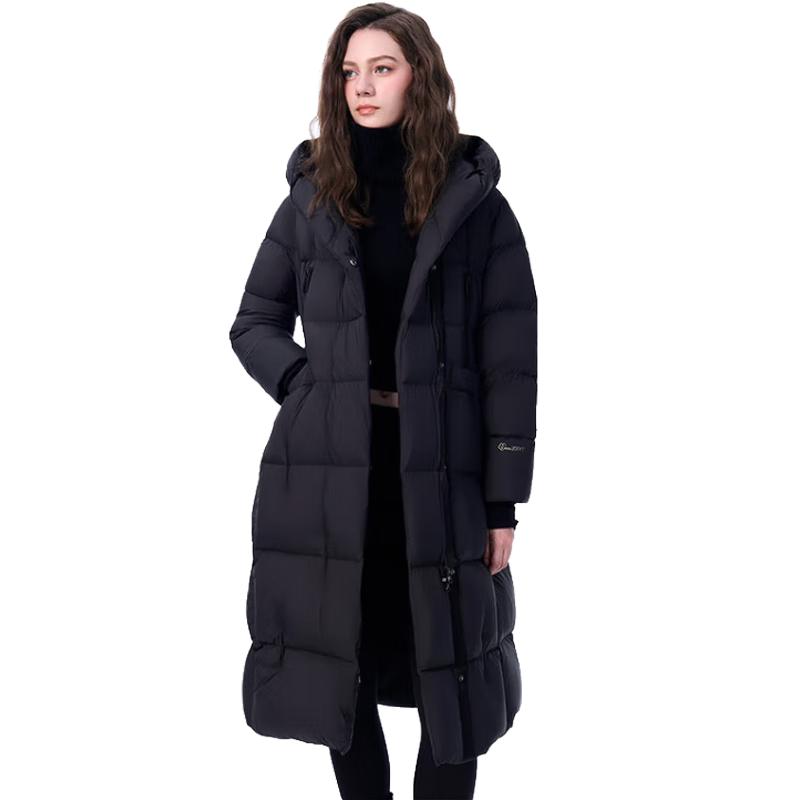 Jinyujie Women's 2025 Winter Hooded Long Puffer Down Jacket