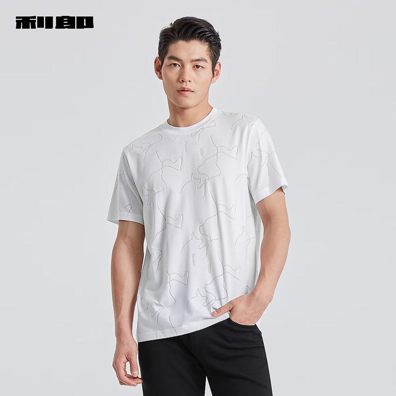Lilanz Men s Burn-out Short Sleeve Crew Neck T-Shirt 180/96A