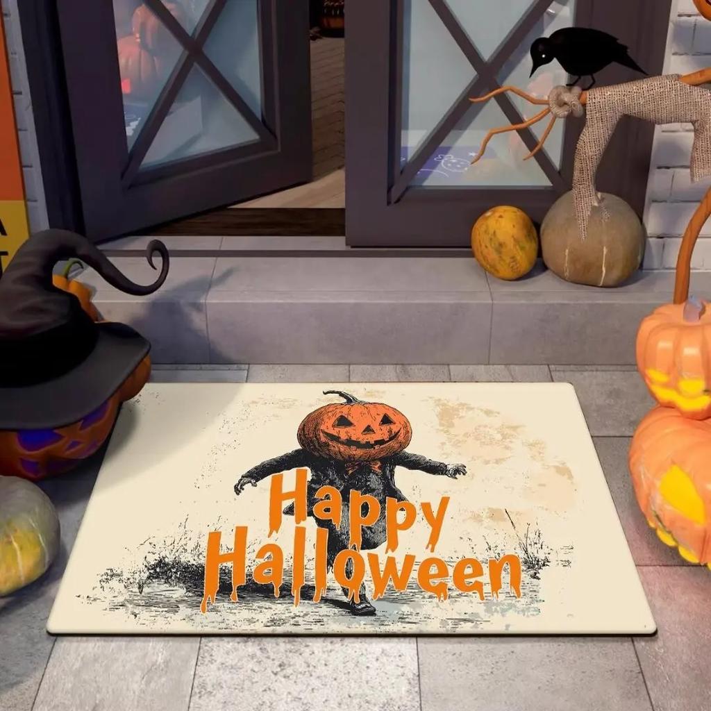 1Pc Halloween Horror Night Door Mat Creative Door Mat Photo Props Home Door Decoration Front Door Welcome Mat Living Room Carpet