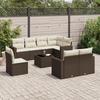 VidaXL Garden Lounge Set with Cushions 9 Pcs, Sofas with Adjustable Feet, Outdoor Furniture Set Patio Terrace, 3219243