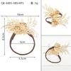 10pc Christmas Napkin Rings Red Pine Needle Wreath Napkins Plastic Buckle Hand Woven Napkin Loop Cloth Loop New Year Table Decor