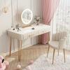 Penteadeira estilo cream de luxo leve, penteadeira moderna minimalista para quarto, penteadeira para meninas, penteadeira de loja