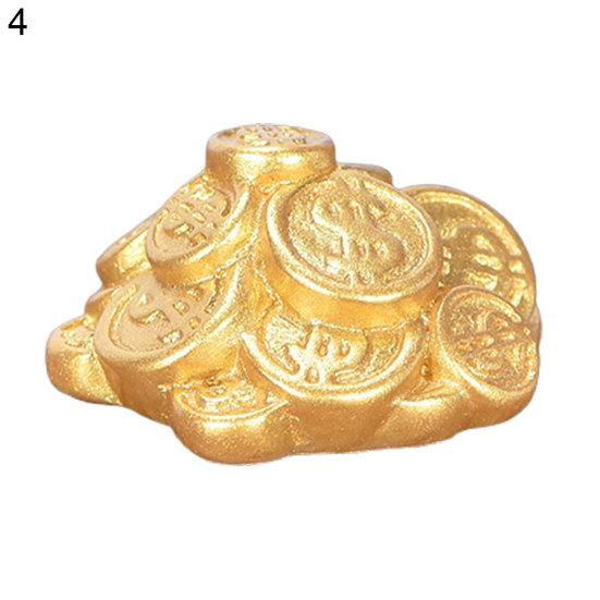 Auspicious Imitation Gold Ingot Ornament Plastic Mascot Display Crafts Home Decor