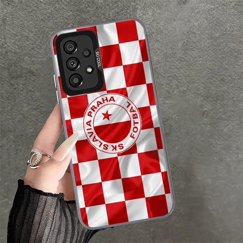 Sk Slavia Praha Czech Republic Shockproof Phone Case for Samsung A17 A16 A15 A14 A37 A57 A36 A56 A26 A35 A55 A25 A34 A54 A24 A13
