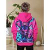New 3D printed hooded sweatshirt, fashionable long sleeved hooded sweatshirt, comfortable pullover for boys and girls, children's hoodie