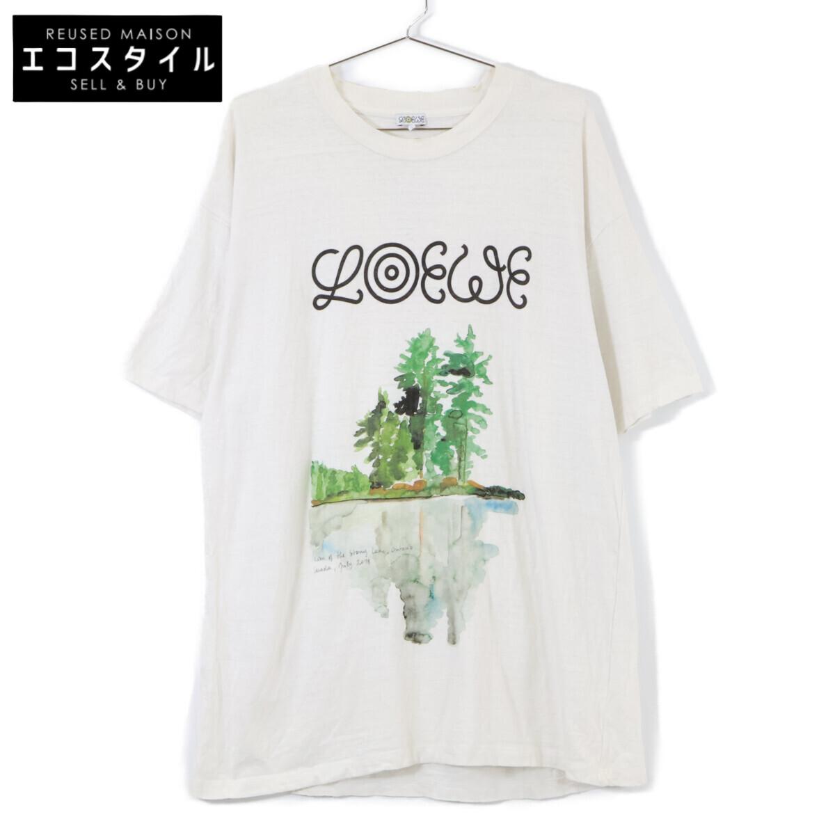 LOEWE H6299981PC 18AW Logo Lakeside T-shirt tops XL IvoryUsed 14734₽