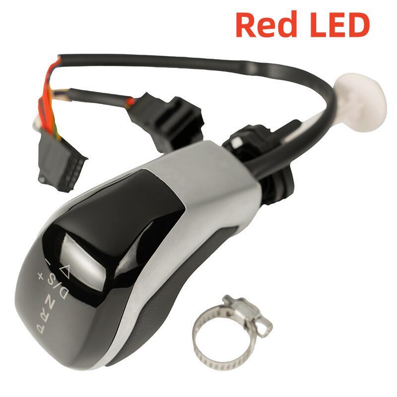 

Для VW Volkswagen Passat B7/B8 Golf 6/7 Tiguan Skoda Octavia Scirocco DSG Автоматическая ручка переключения передач Рычаг Переключатель Ручка Светодиодная подсветка Red LED Silver